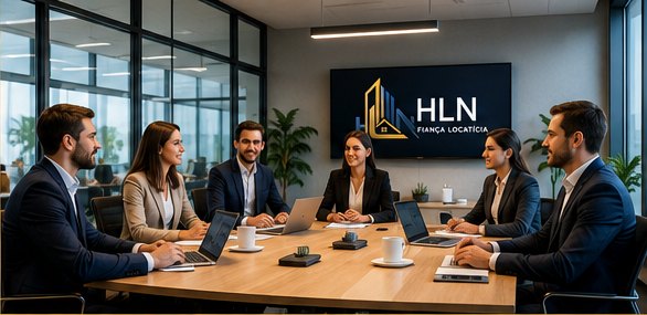 Equipe HLN em reunião de alinhamento operacional